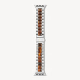 Machete - Uhrenarmband Apple Silber/Bourbon