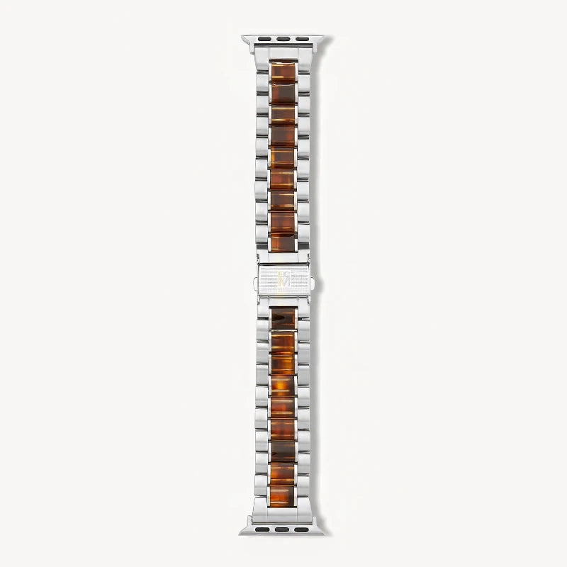 Machete - Uhrenarmband Apple Silber/Bourbon