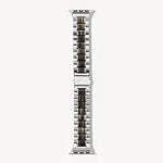 Machete - Uhrenarmband Apple Silber/Schwarze Perle
