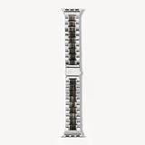 Machete - Uhrenarmband Apple Silber/Schwarze Perle
