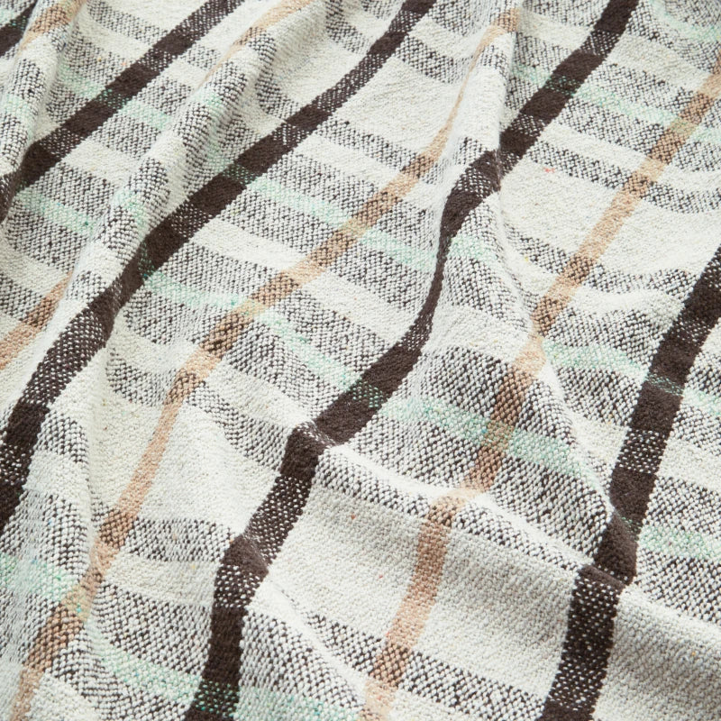 Madam Stoltz - Überwurf Sand/Coffee/Beige/Green
