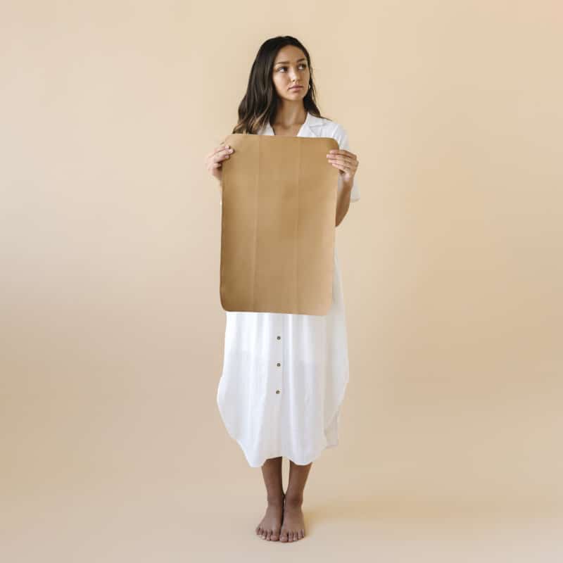 Wickelunterlage Camel Leder