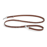 MiaCara - Bergamo Braided Leather Leash Brown