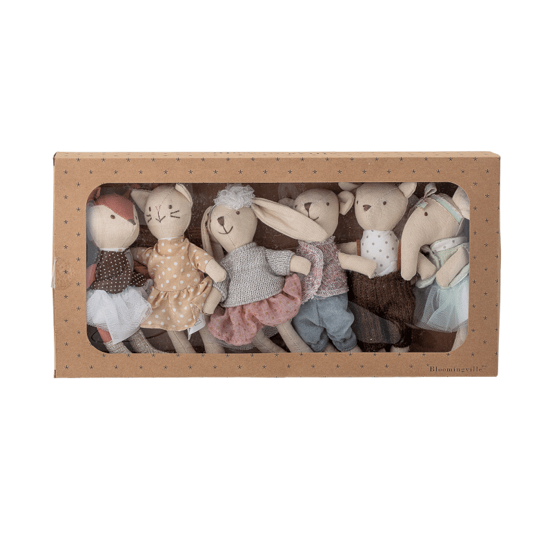 Mini Puppen - Animals 6er Set von Bloomingville