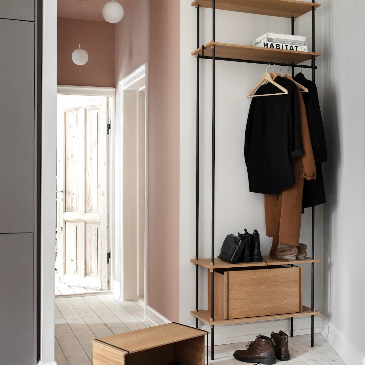 MOEBE - Box Storage Oak/black

