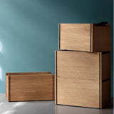 MOEBE - Box Storage Oak/black

