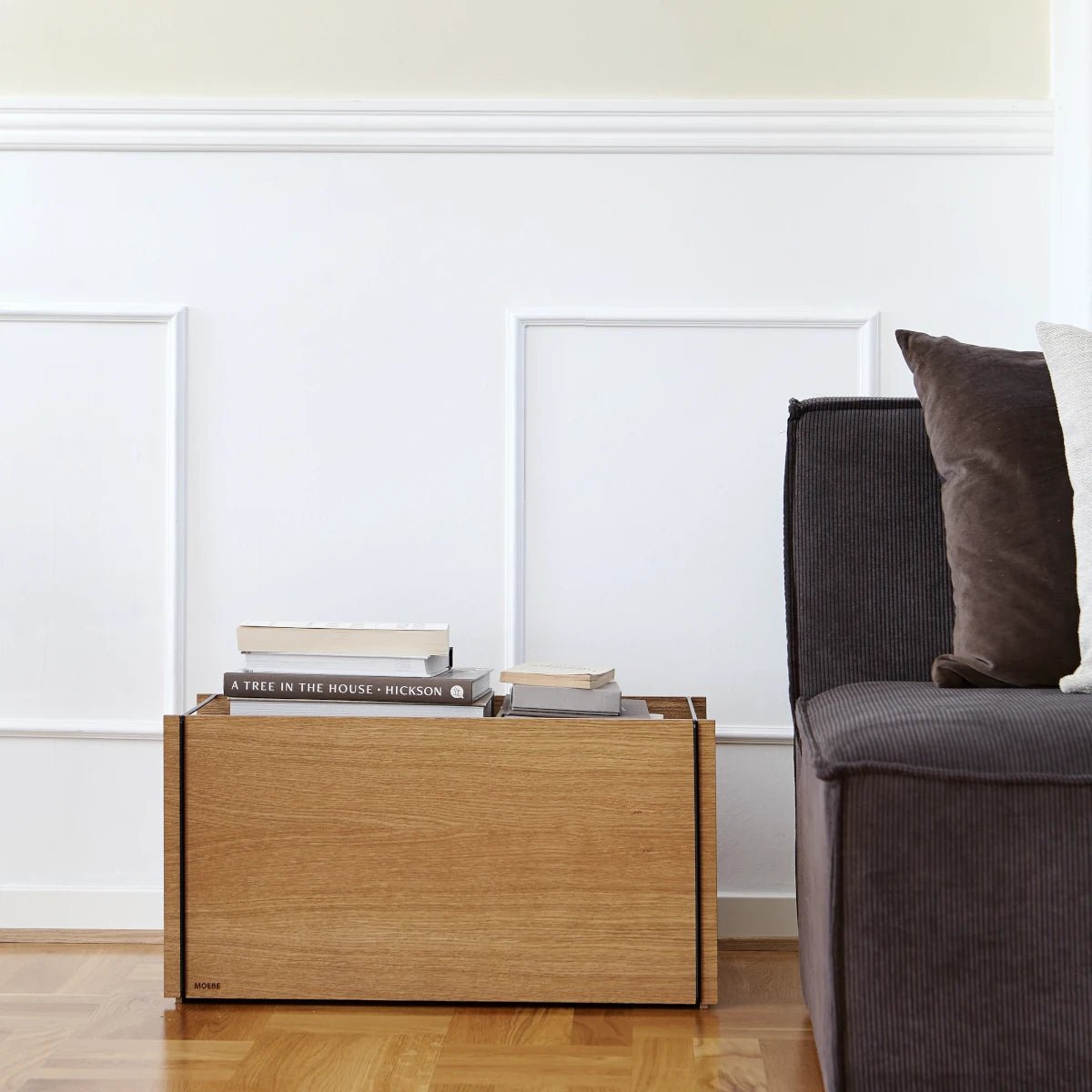 MOEBE - Box Storage Oak/black


