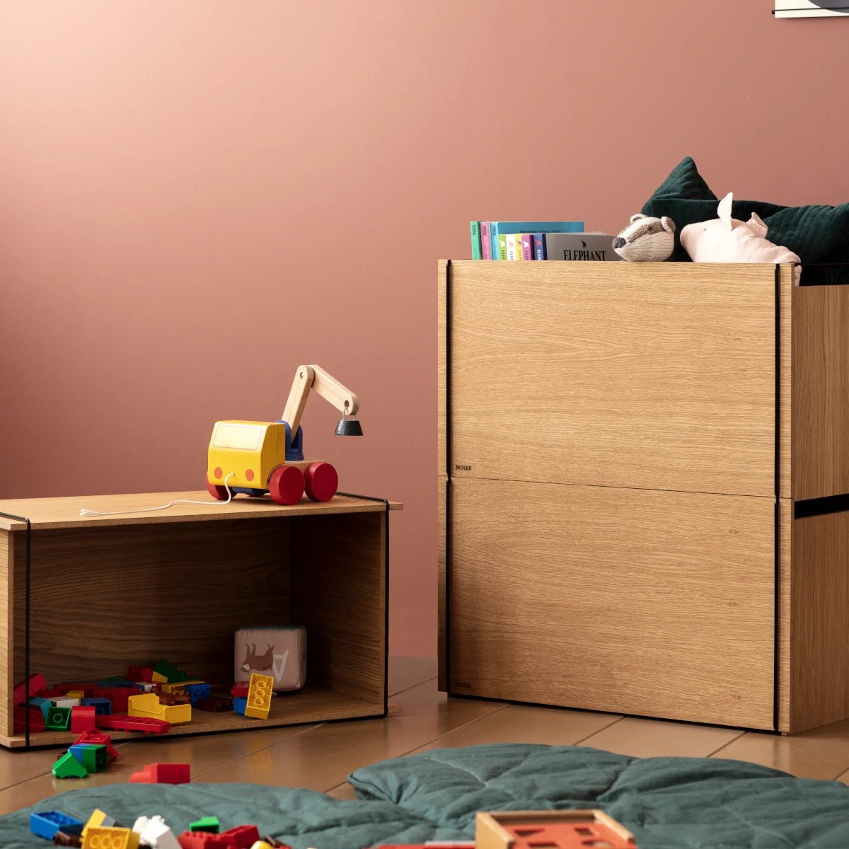 MOEBE - Box Storage Oak/black

