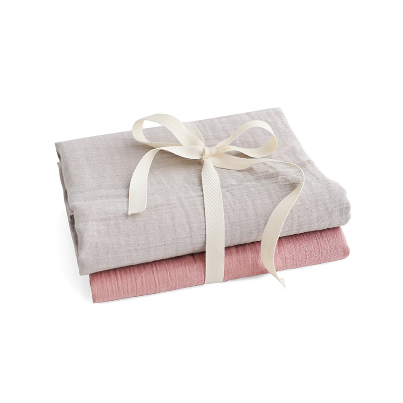 Muslin - Baby 2er Set stone grey & blush von ooh noo