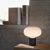 New Works - Tischleuchte Karl-Johan Smoked Oak/White Opal Glass