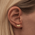 Ohrring - Blink glänzend Gold von Lulu copenhagen