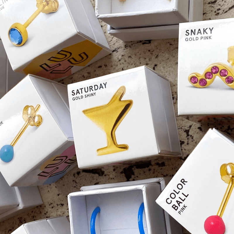 Ohrring - Saturday gold von LULU Copenhagen