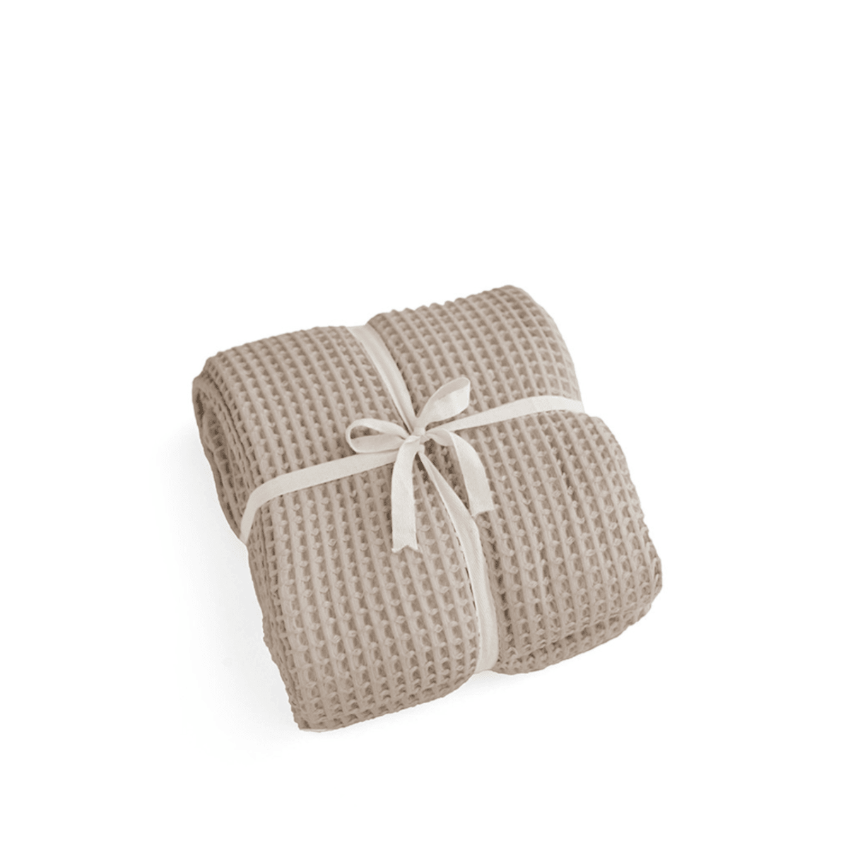 ooh noo - Bettüberwurf Waffle Cotton mocha

