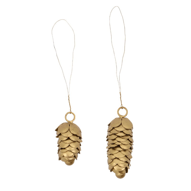 Ornament - Cone gold 2er Set von House Doctor