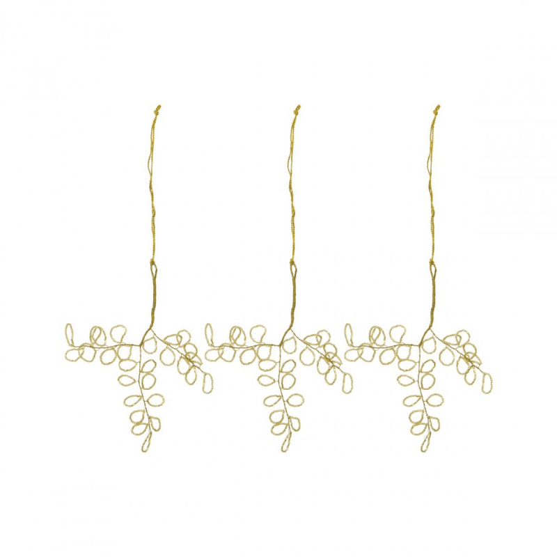 Ornament - Pearl gold 3er Set von House Doctor