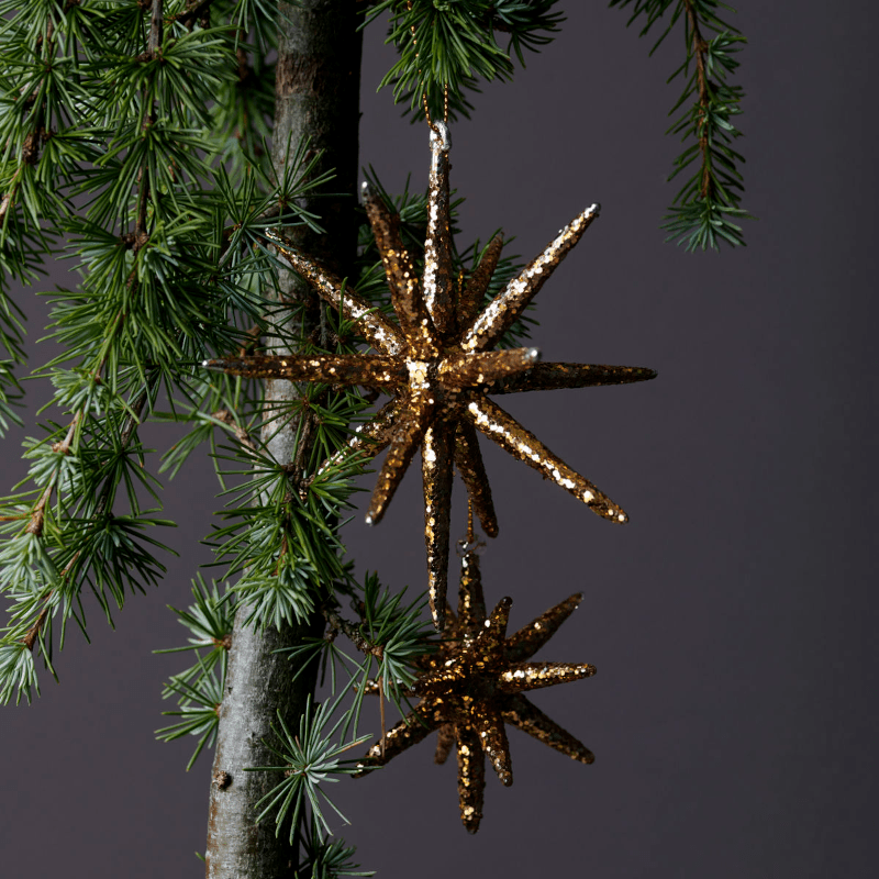 Ornament - Spike braun/Glitzer L von House Doctor