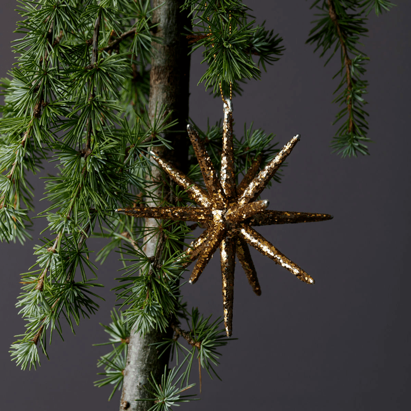 Ornament - Spike braun/Glitzer L von House Doctor