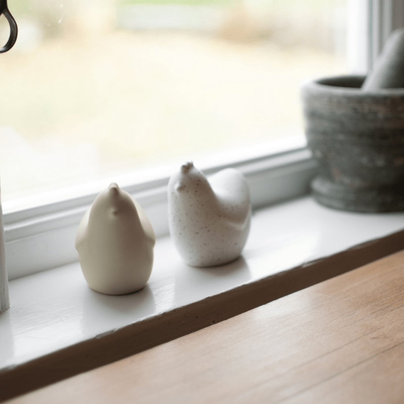 Osterdeko - Mini Hen white dot von dbkd