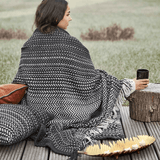 Outdoorkissen - SASKATOON ecru/schwarz