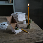 OVO Things - Kerzenhalter Porzellan Canele Melange Green