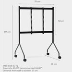 Pedestal - TV Ständer Moon Rollin Chrom