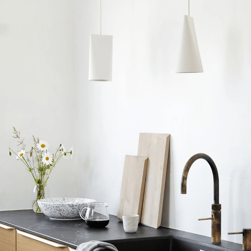 Pendelleuchte - Narrow Ceramic White von Moebe