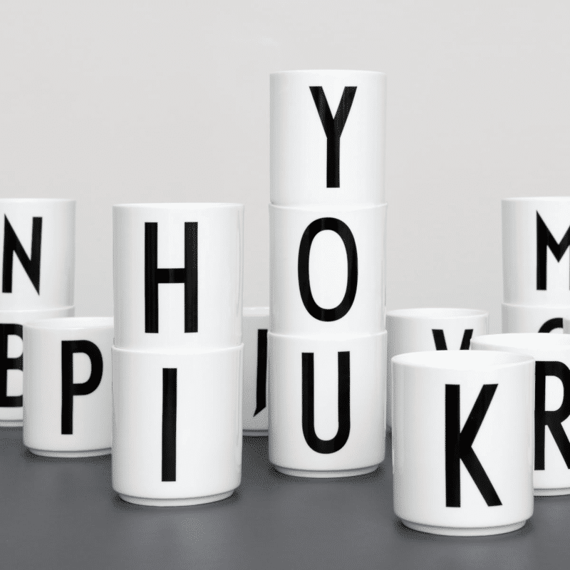 Porzellanbecher weiss von Design Letters