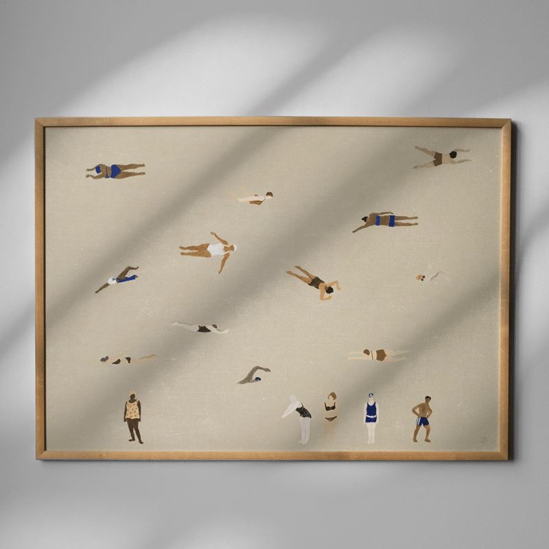 Poster - Swimmers sand von Fine Little Day