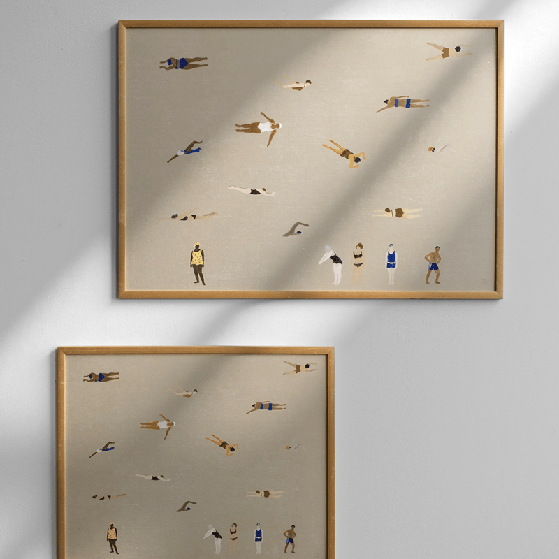 Poster - Swimmers sand von Fine Little Day