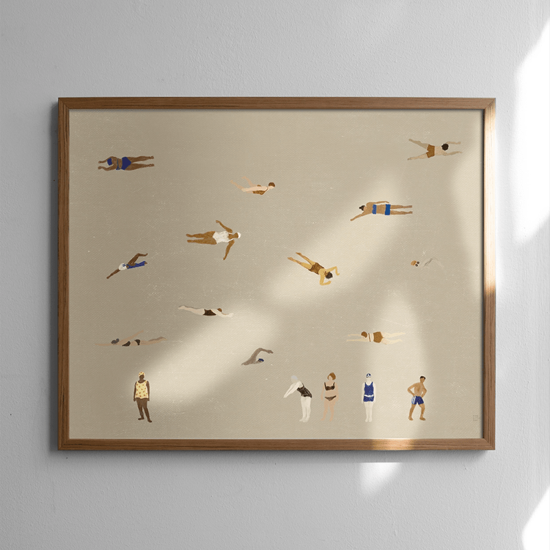 Poster - Swimmers sand von Fine Little Day