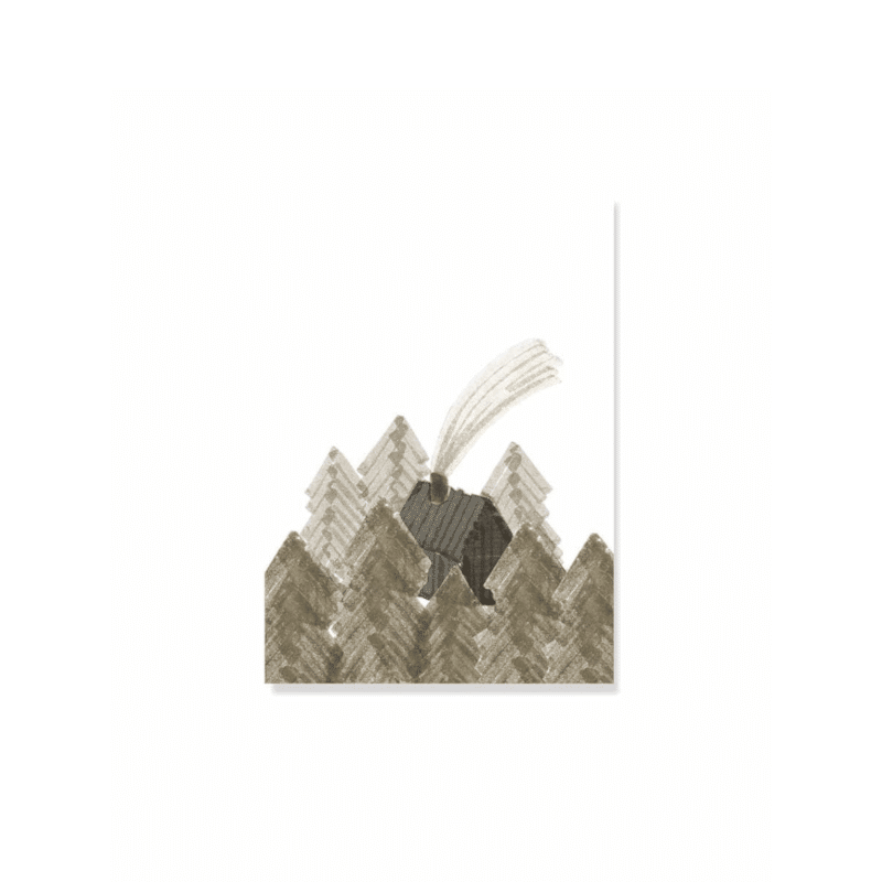 Postkarte - Cabin in forest von Ted & Tone