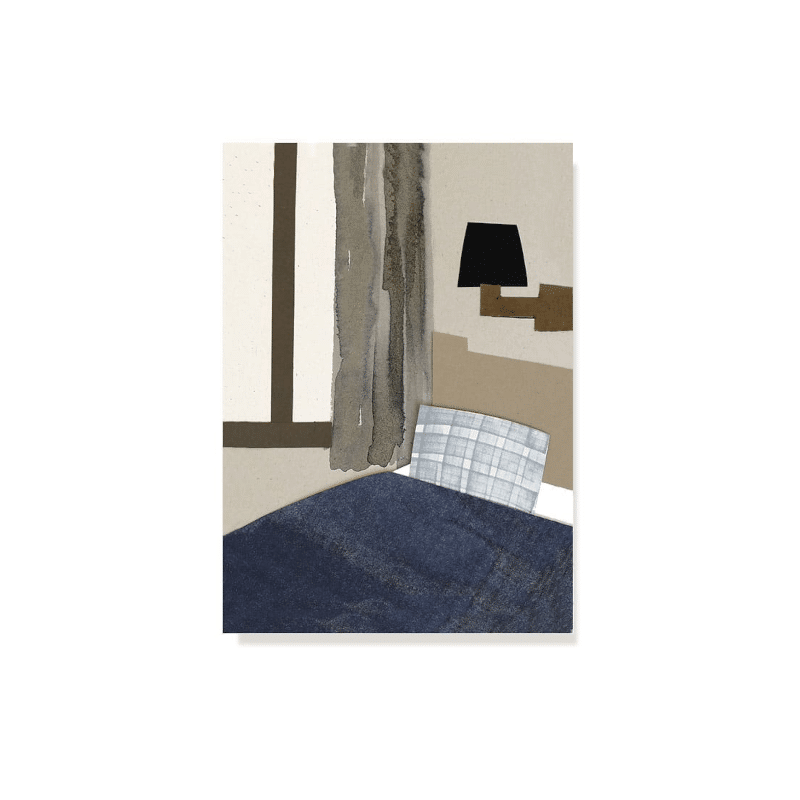 Postkarte - Checkered pillow von Ted & Tone