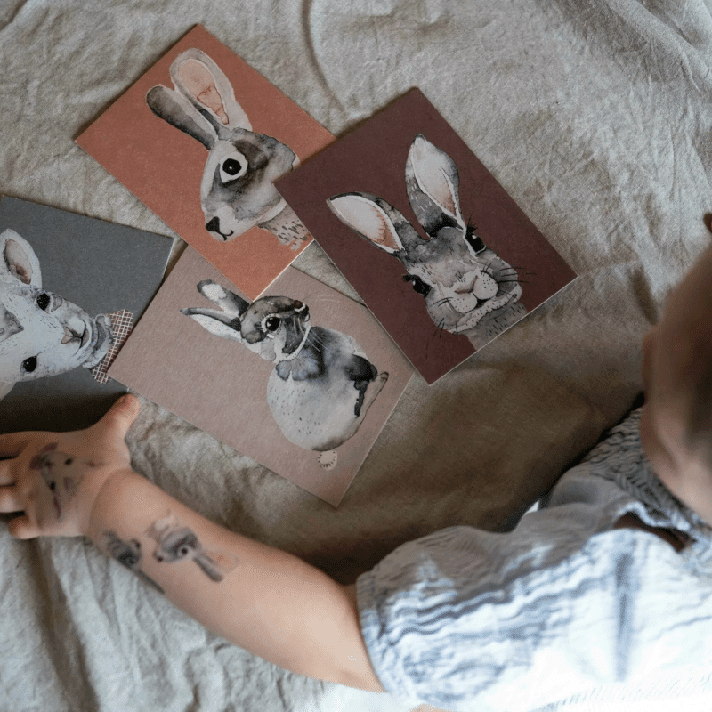 Postkarte - Hase braun von nuukk