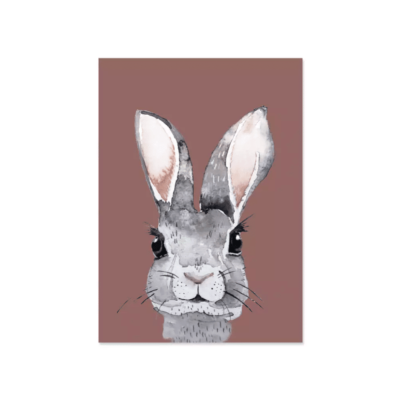 Postkarte - Hase braun von nuukk