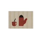 Postkarte - Teapot in red von Ted & Tone