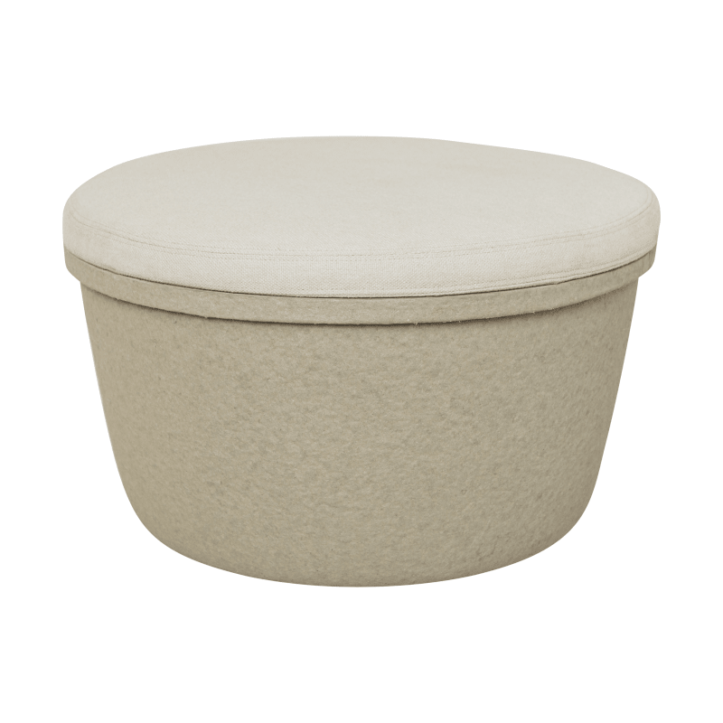 Pouf - Barcelona sand/Top ivory von Paper Paste Living