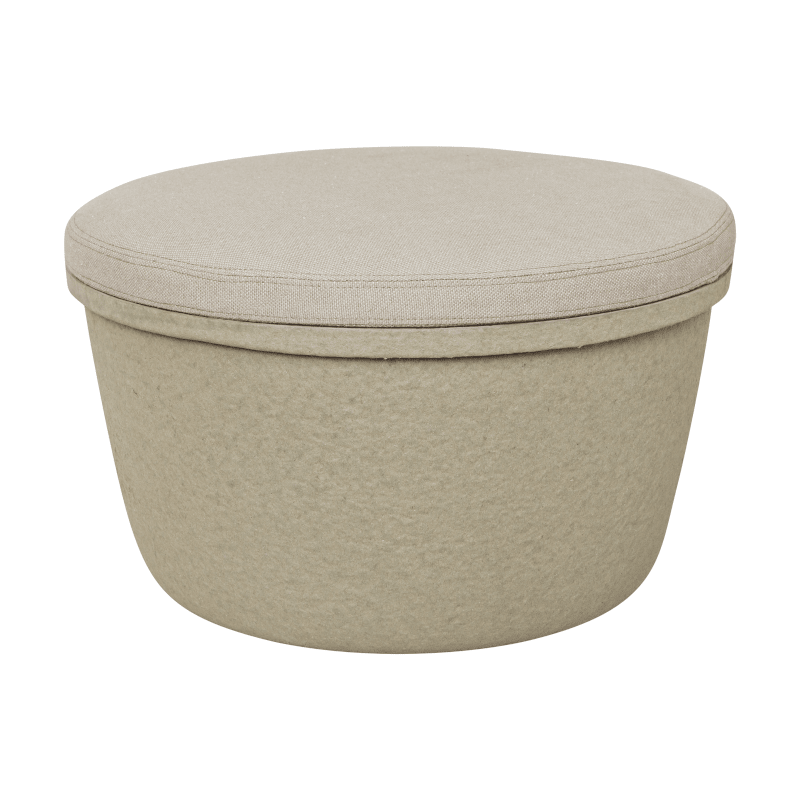 Pouf - Barcelona sand/Top taupe von Paper Paste Living