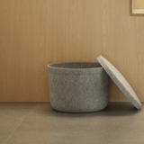 Pouf - Hide Storage sand S von Normann Copenhagen