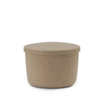 Pouf - Hide Storage sand S von Normann Copenhagen