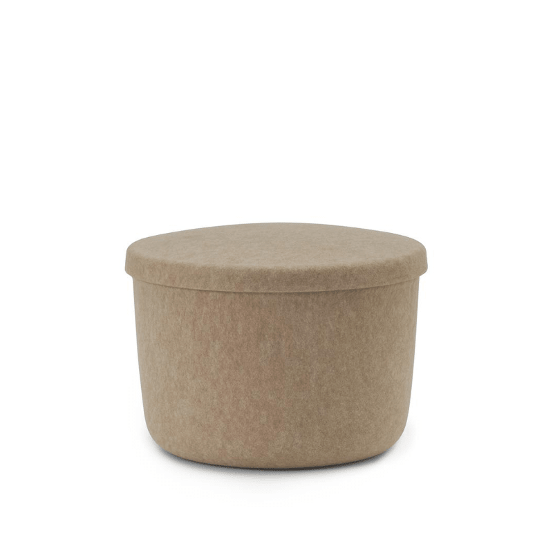 Pouf - Hide Storage sand S von Normann Copenhagen