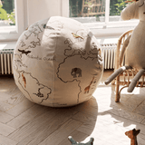 Pouf - The World off-white von Ferm Living