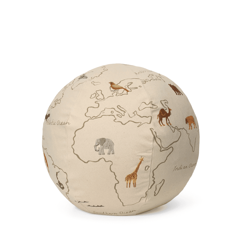 Pouf - The World off-white von Ferm Living