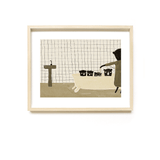 Print - Bathtime A4 von Ted & Tone