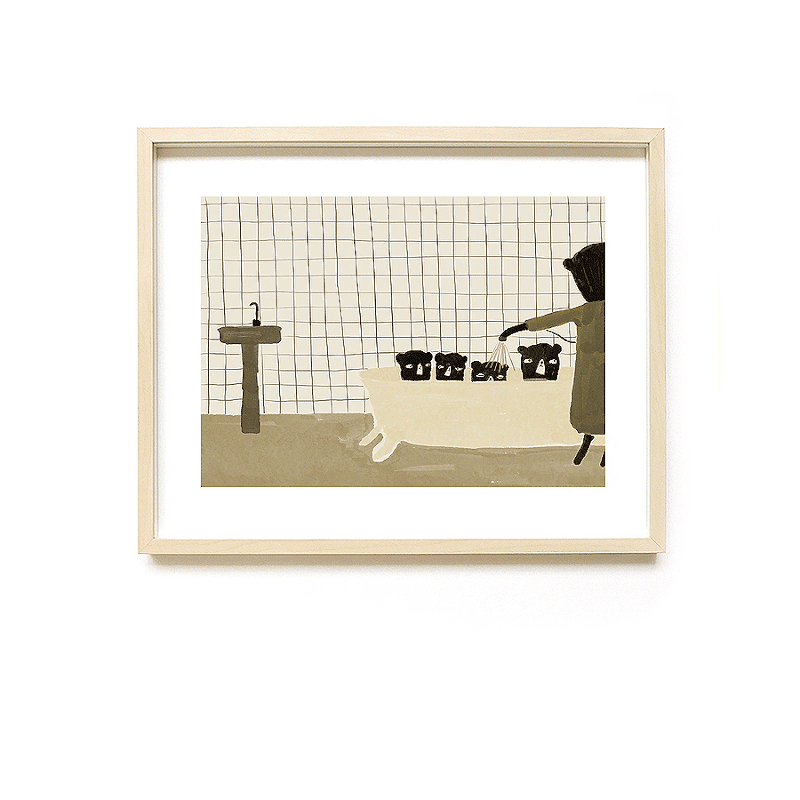 Print - Bathtime A4 von Ted & Tone
