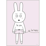 Print - Be You Be Happy von Miniwilla