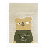 Print - Bear I'll have a cup of love... 50x70 von Ted & Tone