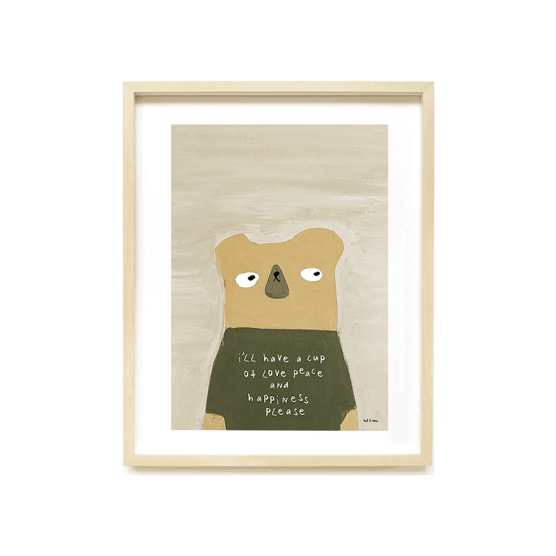 Print - Bear I'll have a cup of love... A4 von Ted & Tone
