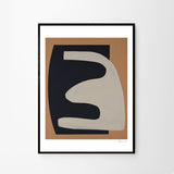 Print - Beige on 2 Black von Berit Mogensen Lopez