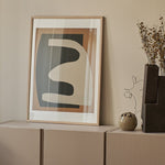 Print - Beige on 2 Black von Berit Mogensen Lopez
