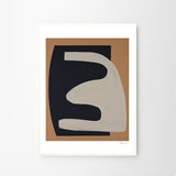 Print - Beige on 2 Black von Berit Mogensen Lopez